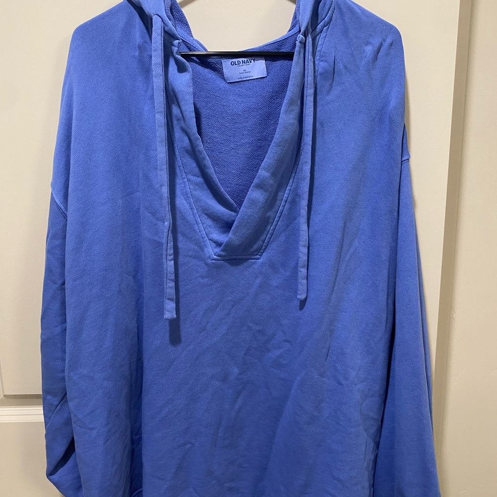 Old Navy Royal Blue Terry Tunic Hoodie